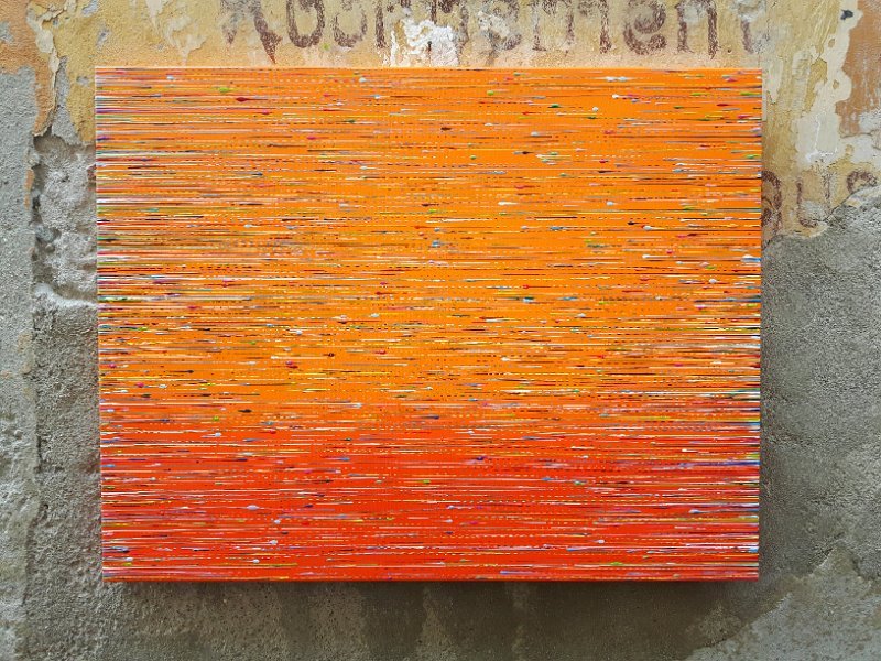 Coloured lines 33 2018 70×90 Acryl-Lack LW, SOLD